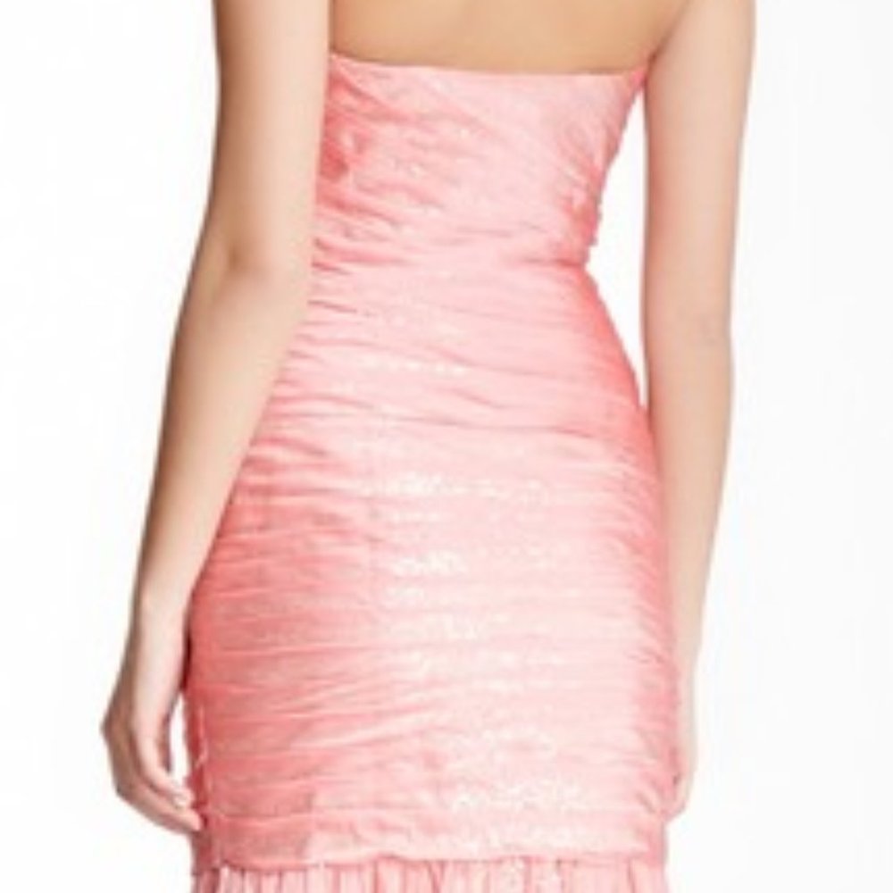 La Femme pink sequin chiffon gown dress size 2 - Picture 5 of 9